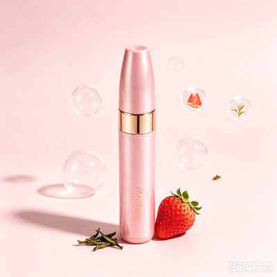 Pink Hexagon Strawberry Aromatherapy Inhaler Pen Portable Scented Herbal Stick for Stress Relief