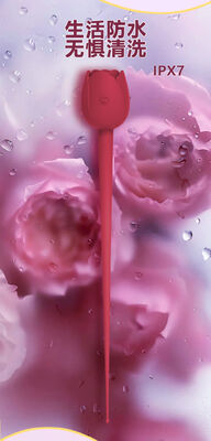 Rose Teaser Vibrator with 10 Vibration Patterns IPX7 Waterproof and ≤45dB Noise Level
