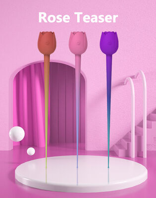 Rose Teaser Vibrator with 10 Vibration Patterns IPX7 Waterproof and ≤45dB Noise Level