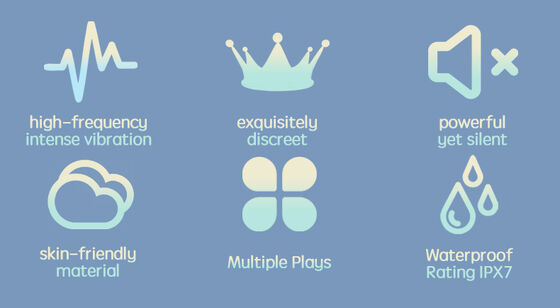 10 Vibration Patterns Silicone Mini Crown Vibrator 90mAh Waterproof With DC Charging