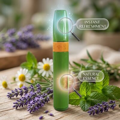 Herbal Aromatherapy Nasal Inhaler Stick Botanical Relaxation Wellness Device